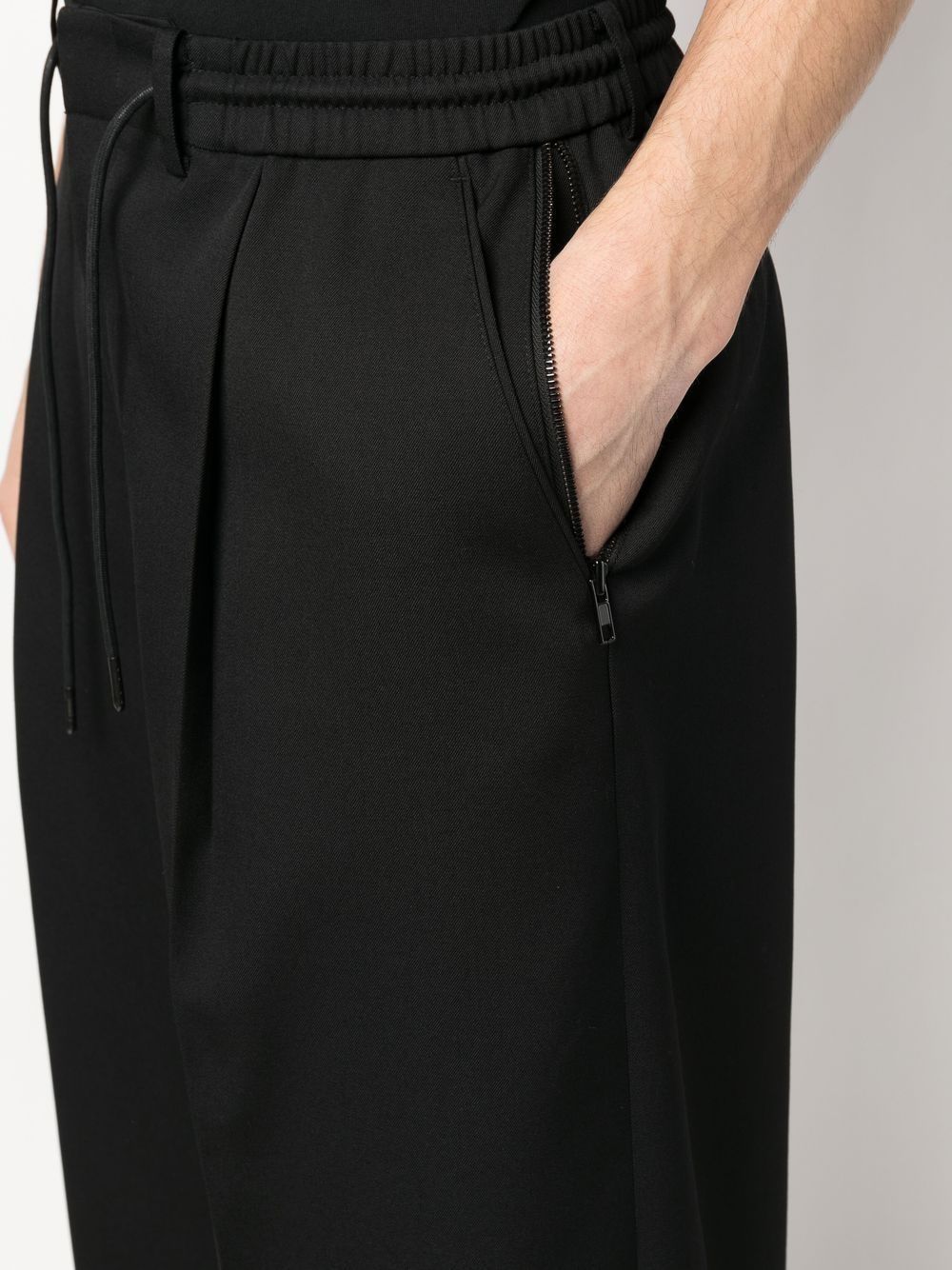pleated wide-leg trousers - 5