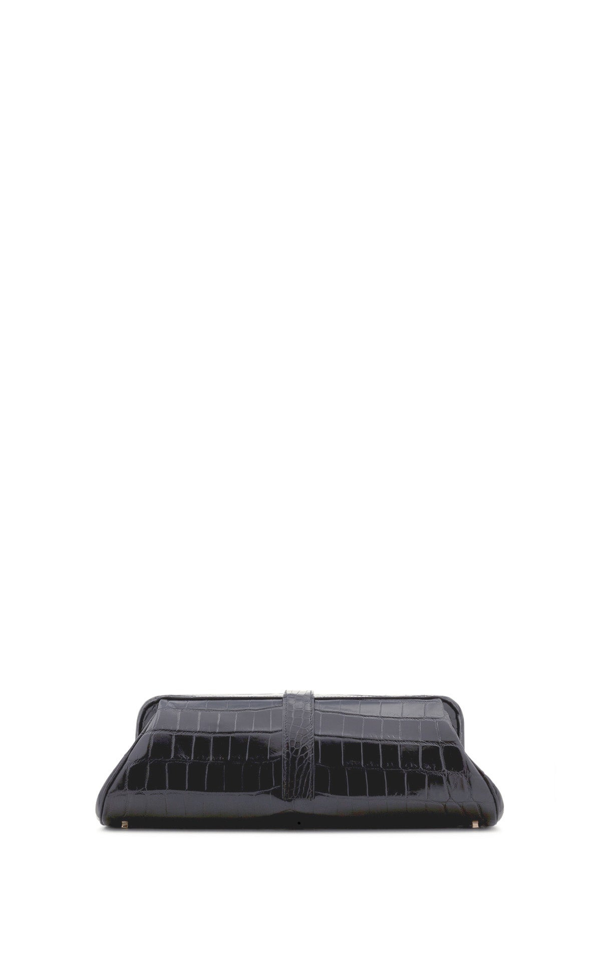 Paola Clutch in Black Crocodile Leather - 4