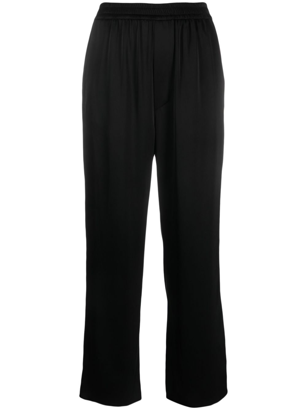 elasticated-waist cropped trousers - 1