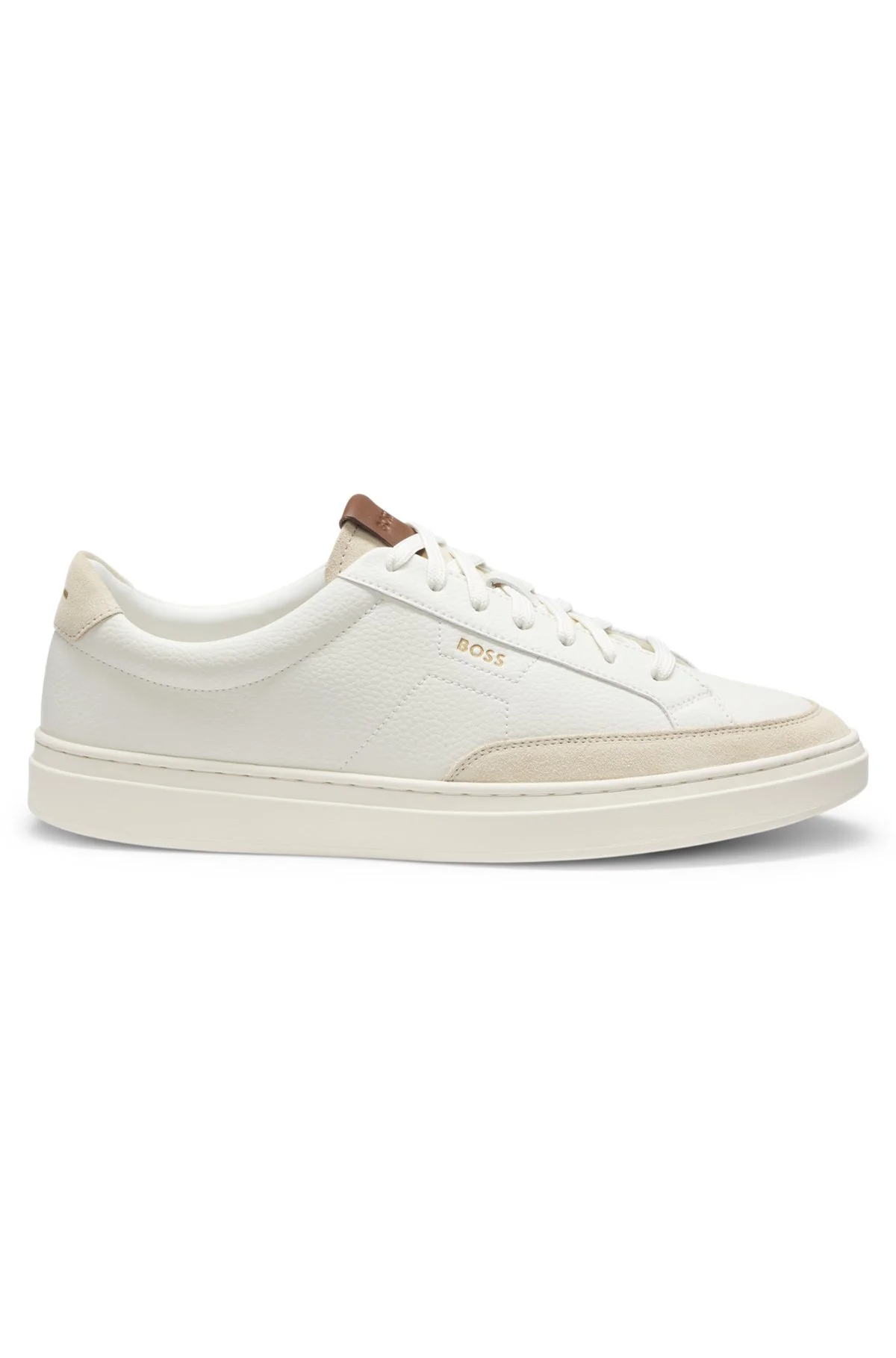 LEATHER SNEAKERS WITH SUEDE TRIMS - 1