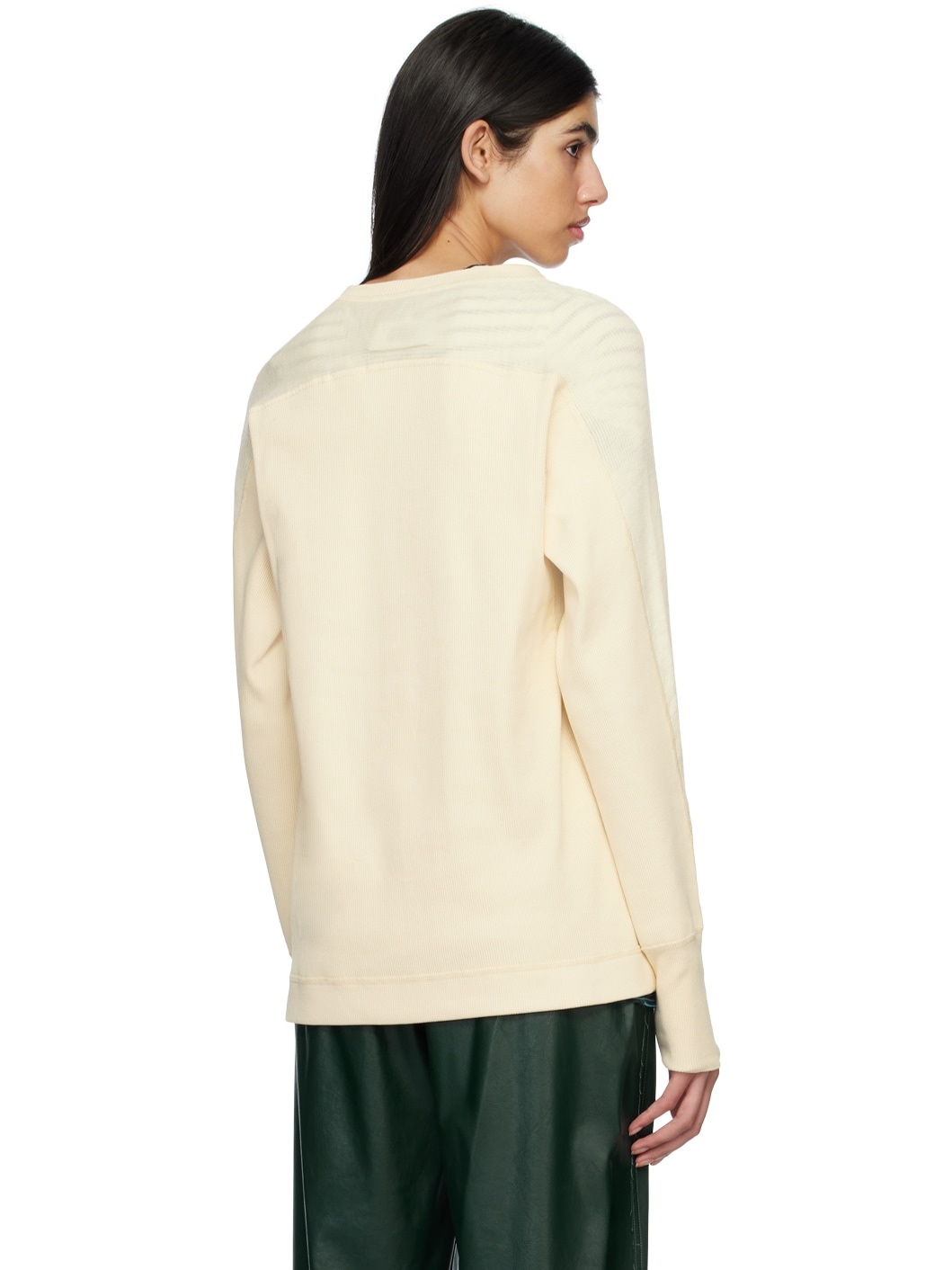 Off-White Paneled Long Sleeve T-Shirt - 3