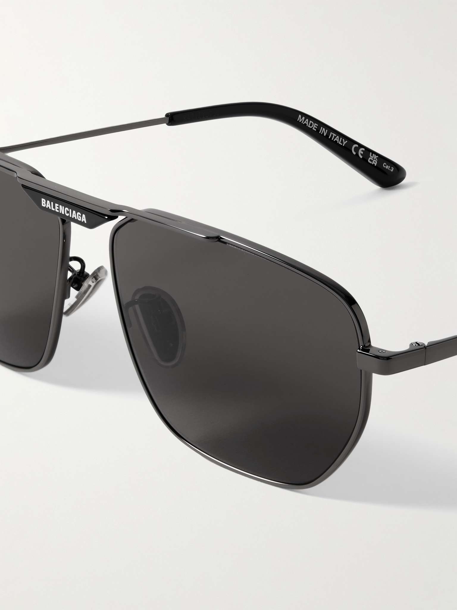 Tag 2.0 Aviator-Style Gunmetal-Tone Sunglasses - 4