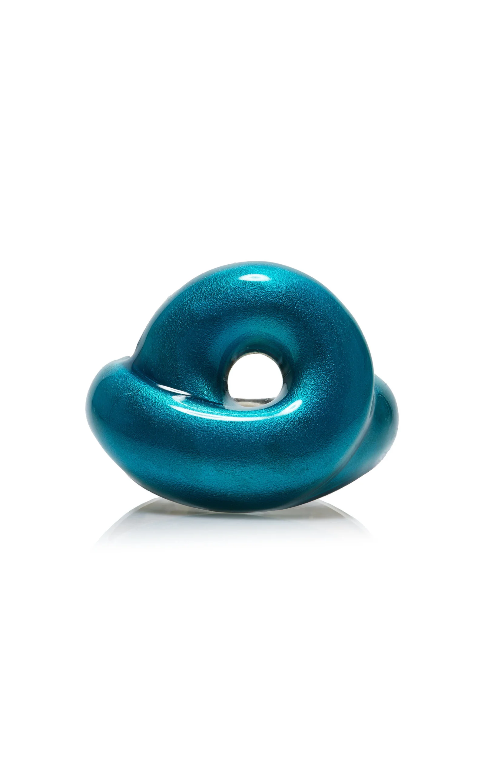 Sterling Silver Enamel Ring blue - 1