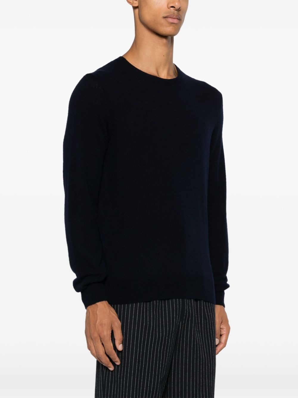 crew neck fine-knit jumper - 3