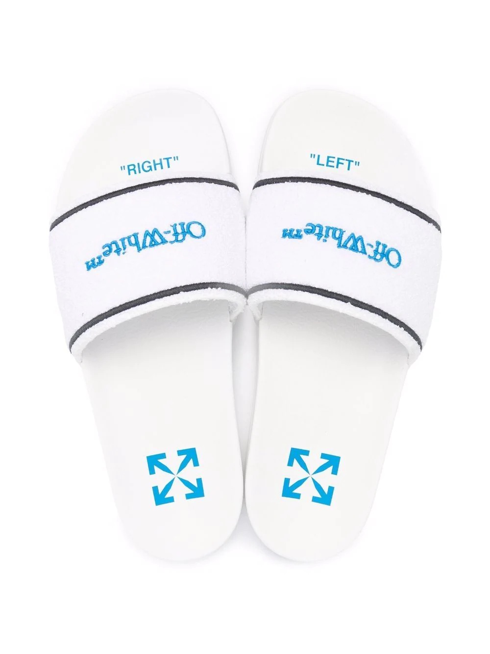 Towel logo-embroidered slides - 4