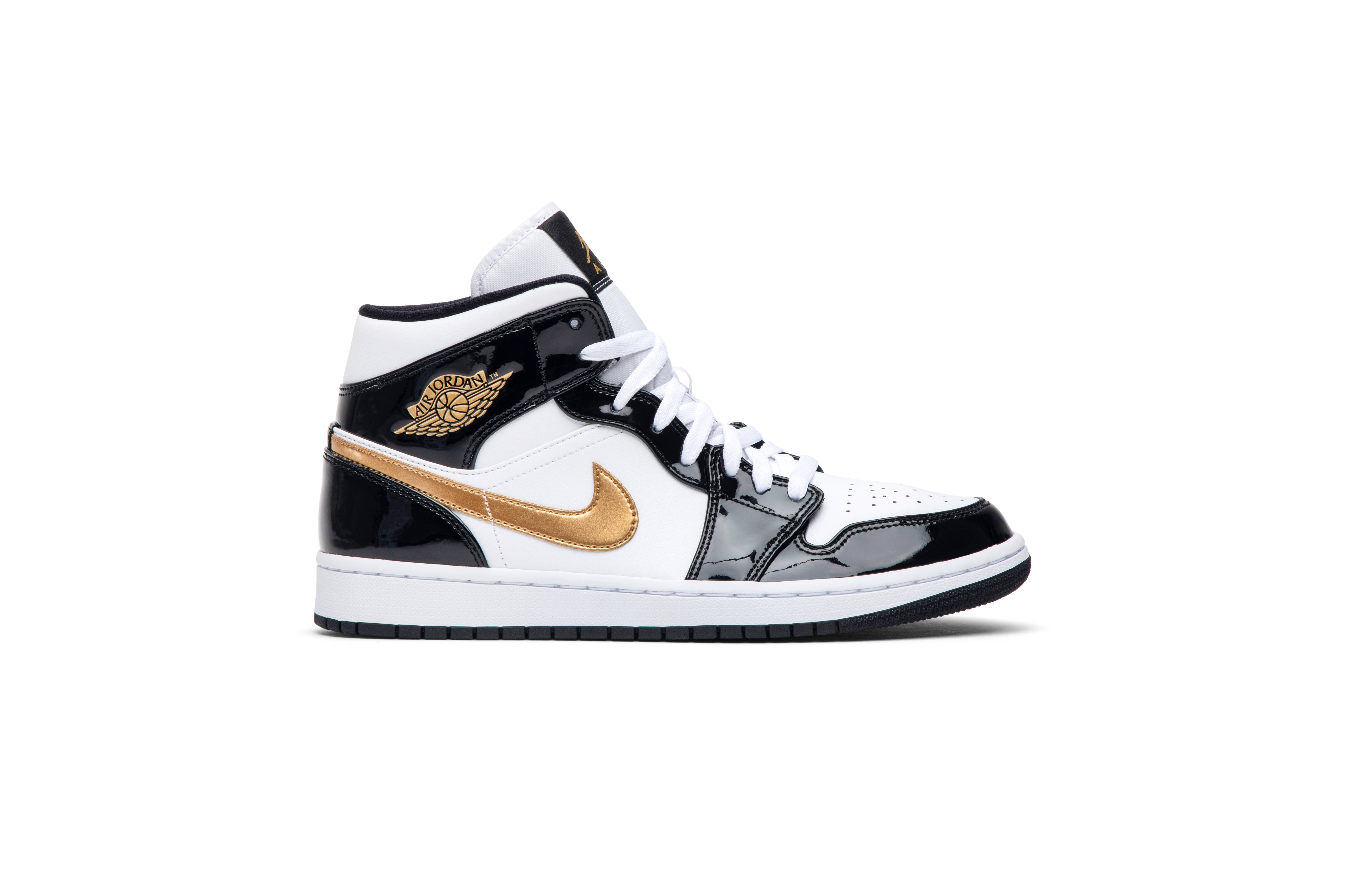 Air Jordan 1 Mid Patent 'Black Gold' - 1
