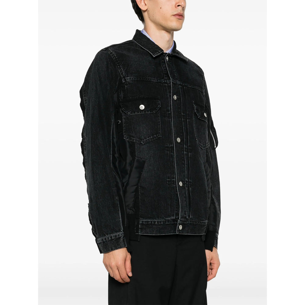 Sacai Black Jackets - Denim Jackets Men - 5