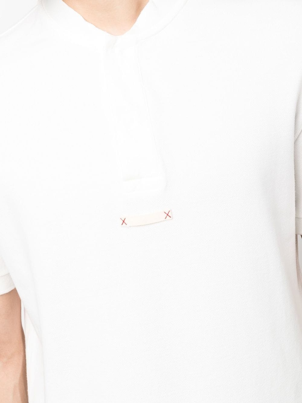 collarless polo shirt - 5