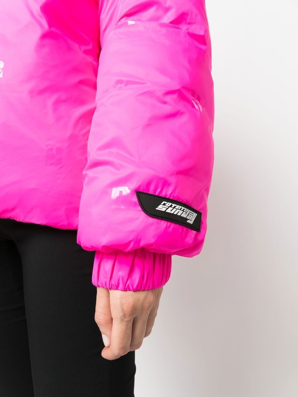 Tina logo-patch zip-up jacket - 5