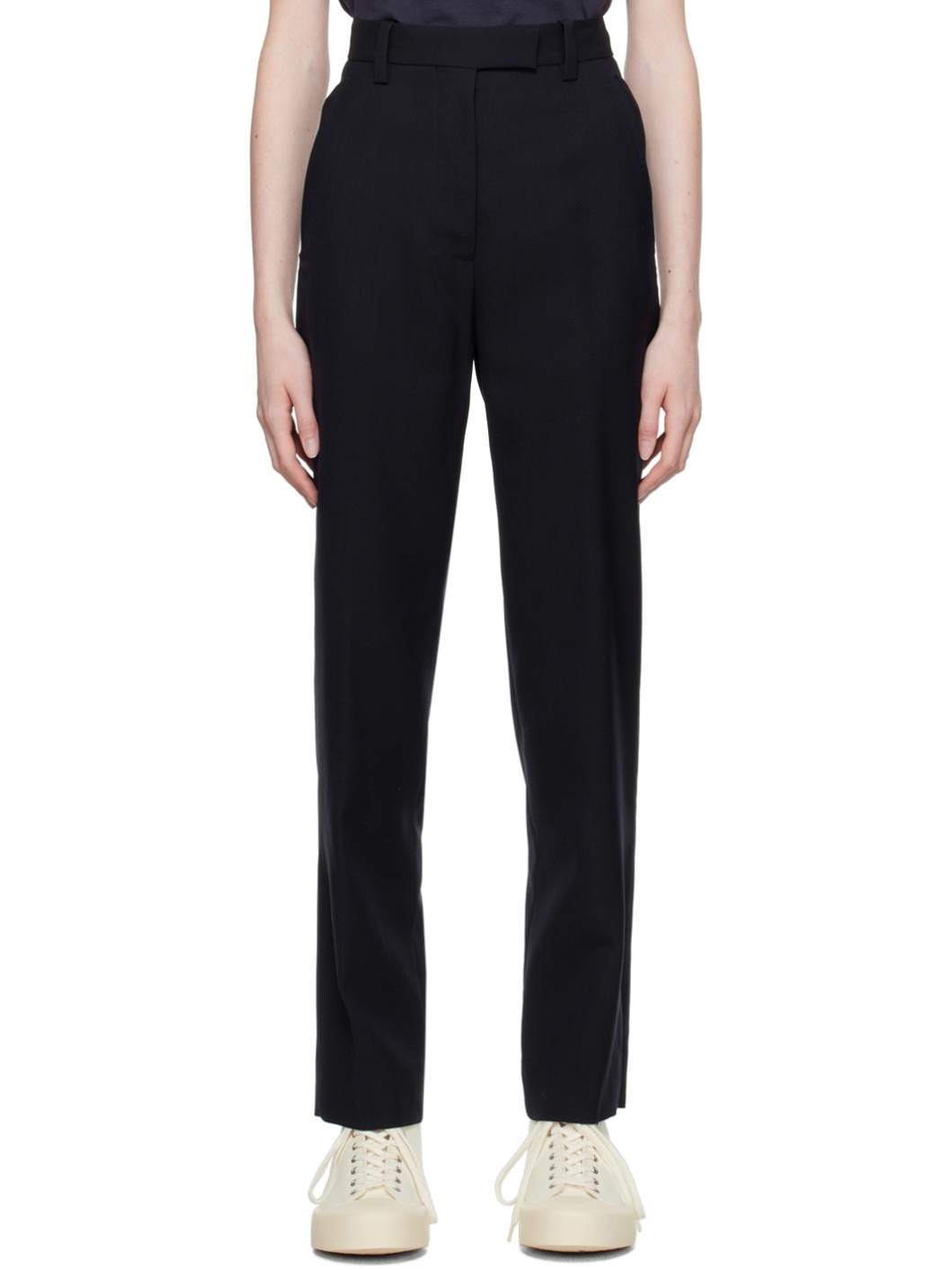 Black Tapered Trousers - 1