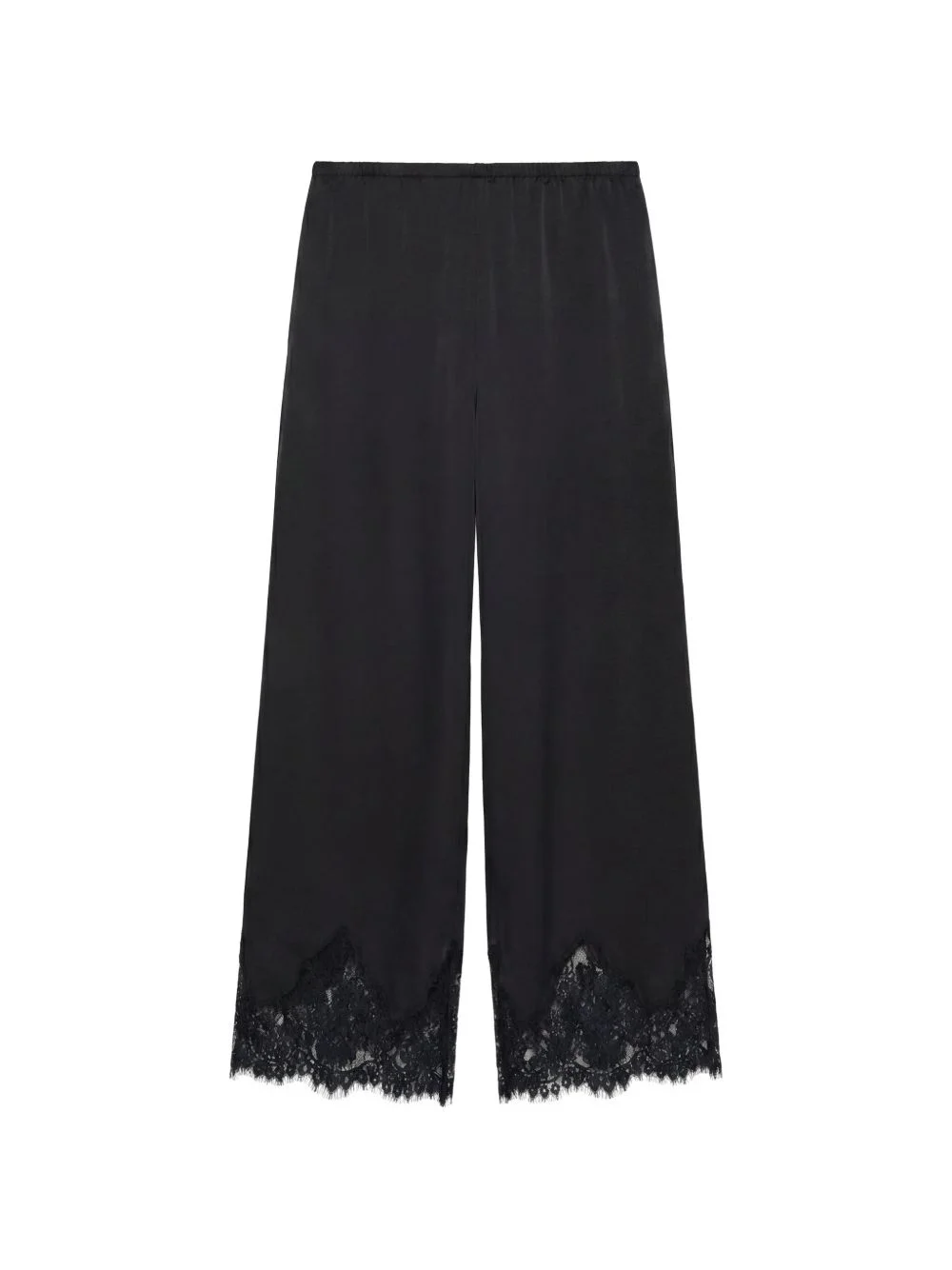 Carolina lace-trim silk trousers - 1