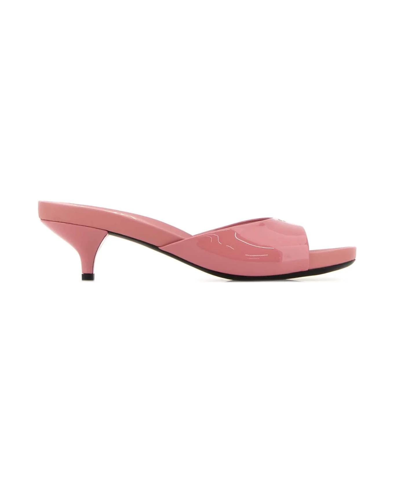 Pink Leather Mules - 1