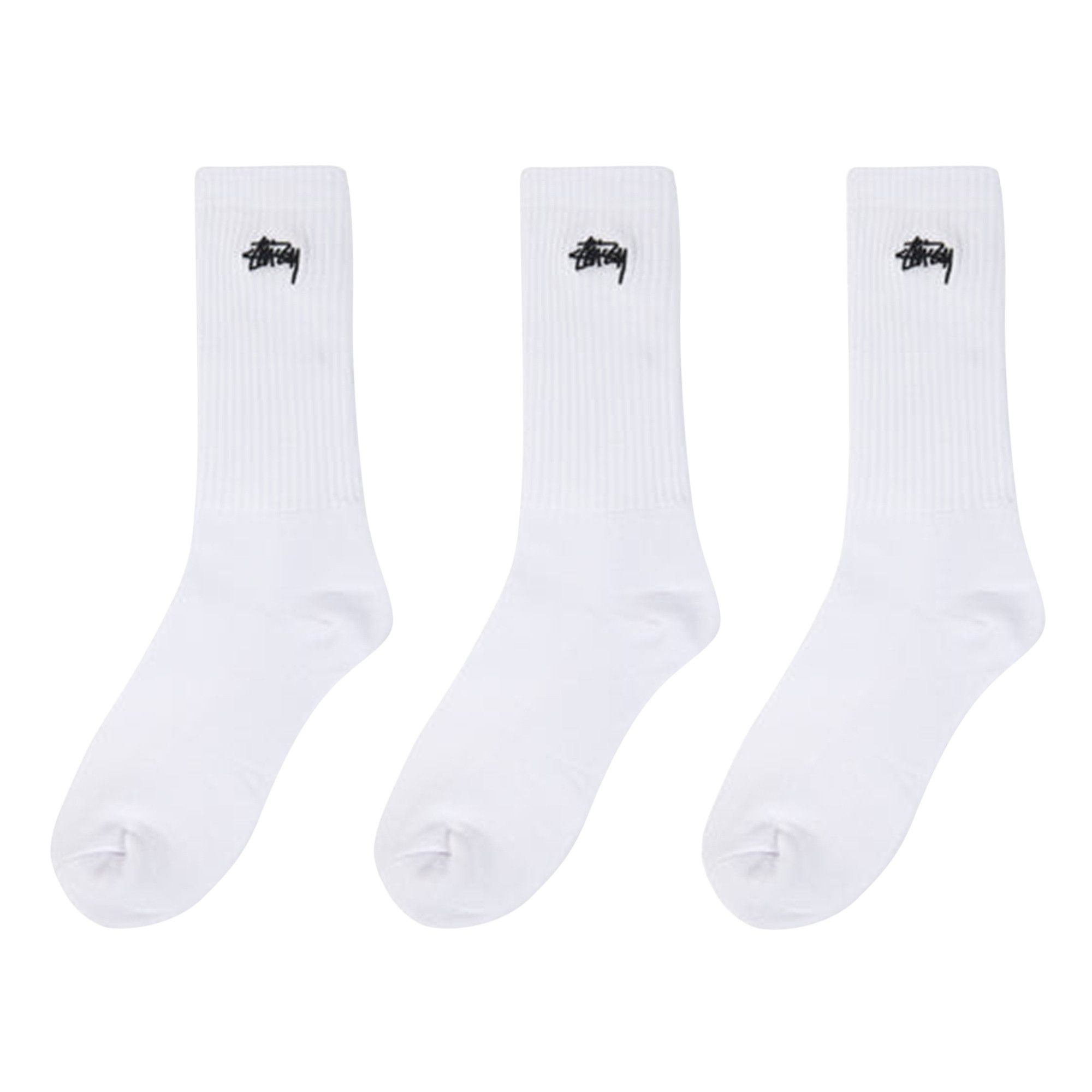 [STUSSY]★STOCK CREW PACK - 3 PACK Stüssy Stussy Stock Crew Pack (3 Pack) 'White' | goat