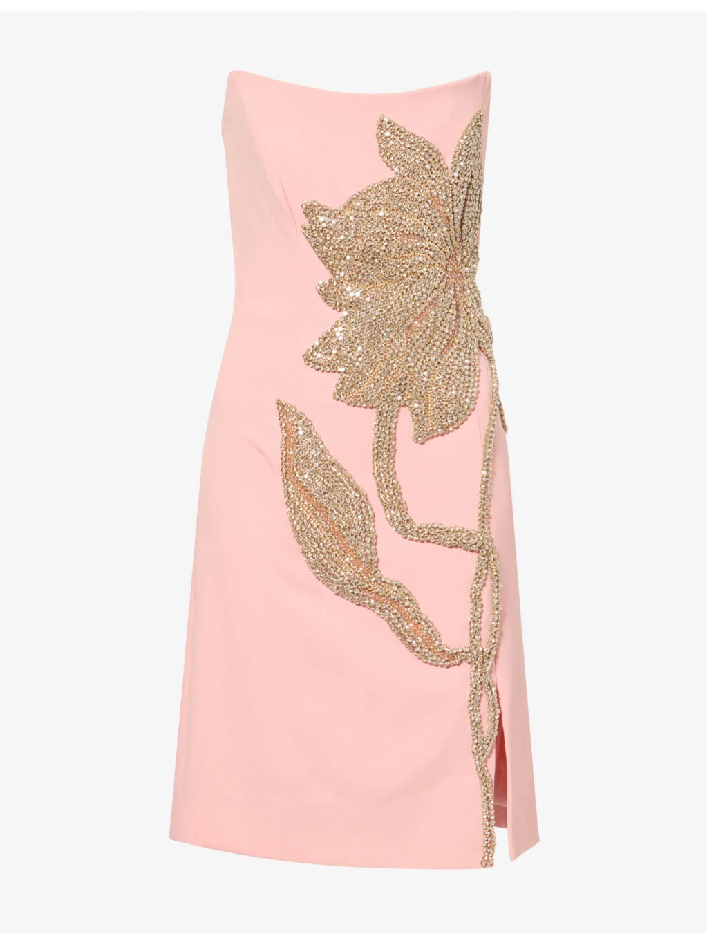 Capsule Kassa Floral-Embellished Satin Mini Dress - 1