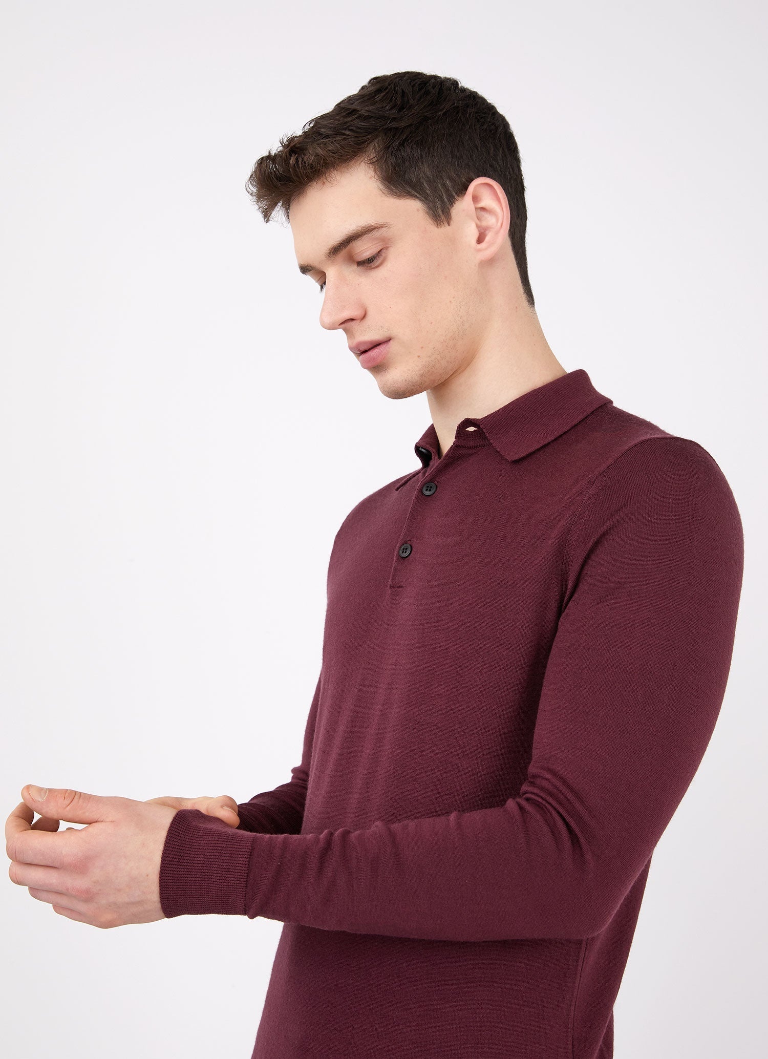 Fine Merino Wool Polo Shirt - 5
