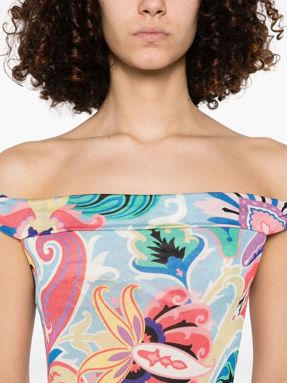 paisley-print tank top - 5