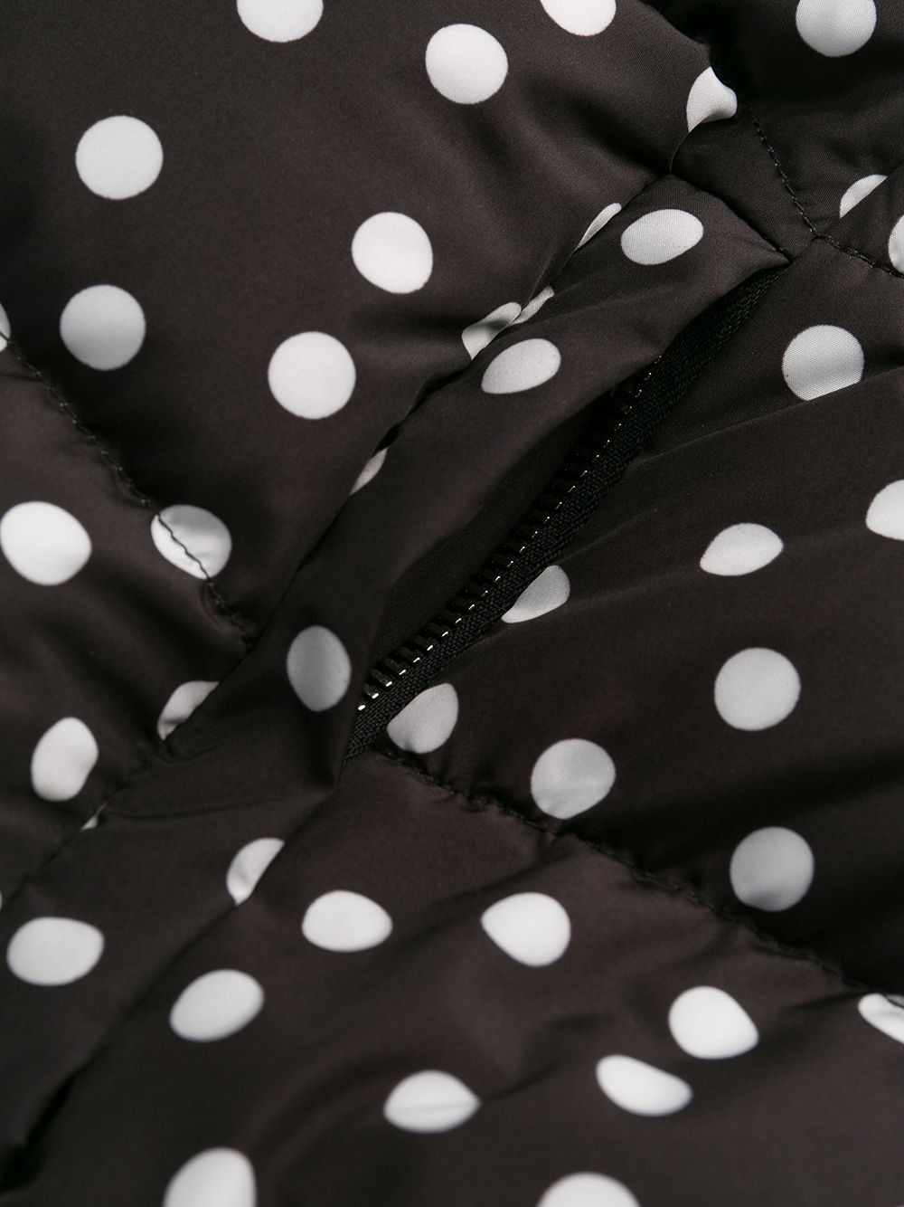 polka dot print padded coat - 7