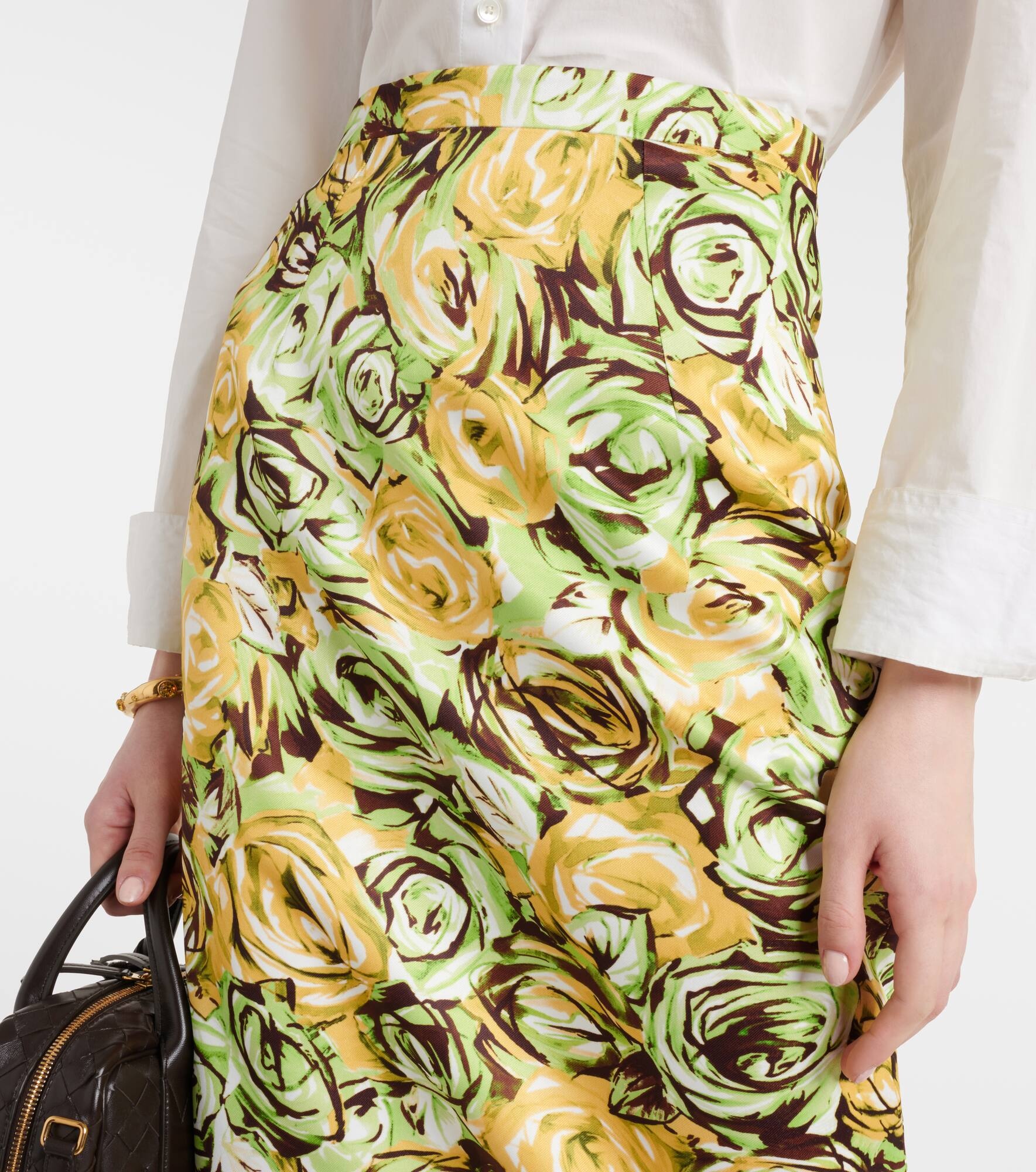 Lorelei floral twill pencil skirt - 4