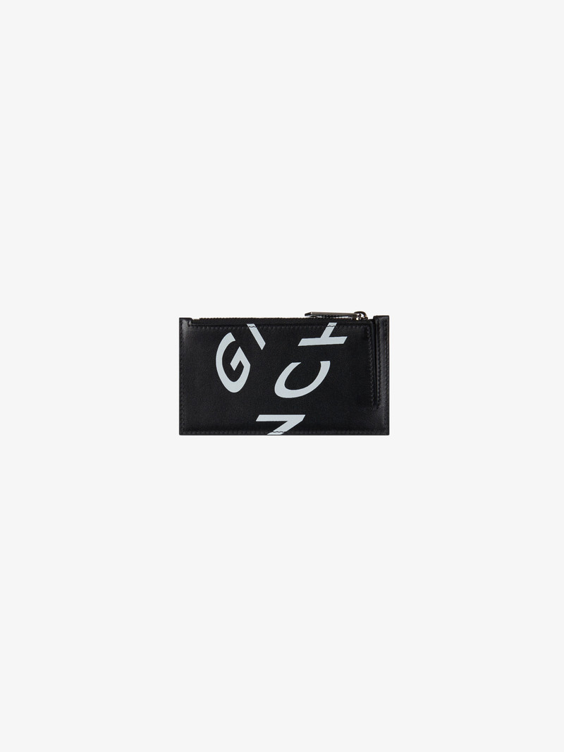 Givenchy GIVENCHY Refracted zipped card holder in leather outlook