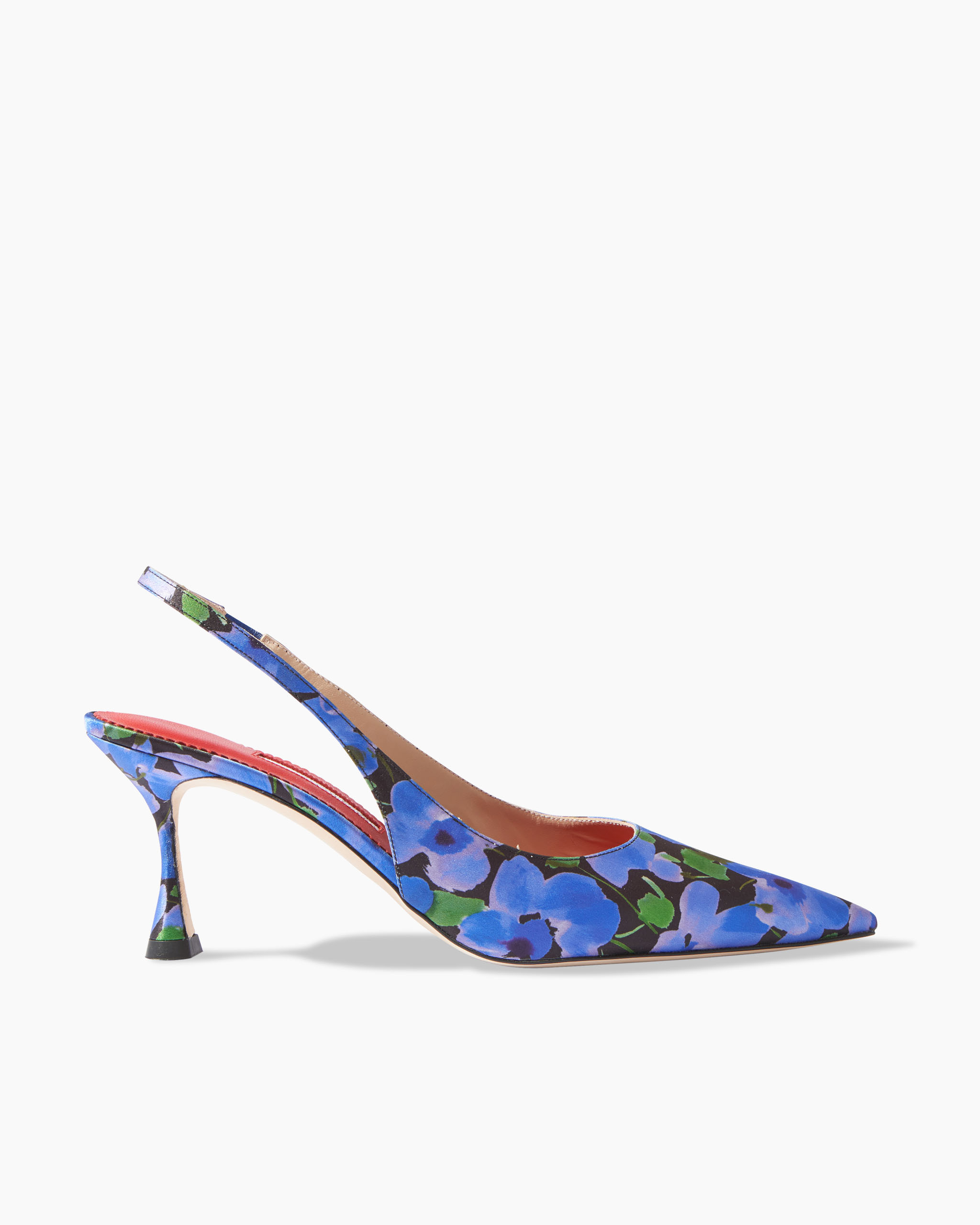 Kitten Heel in Printed Fabric - 1