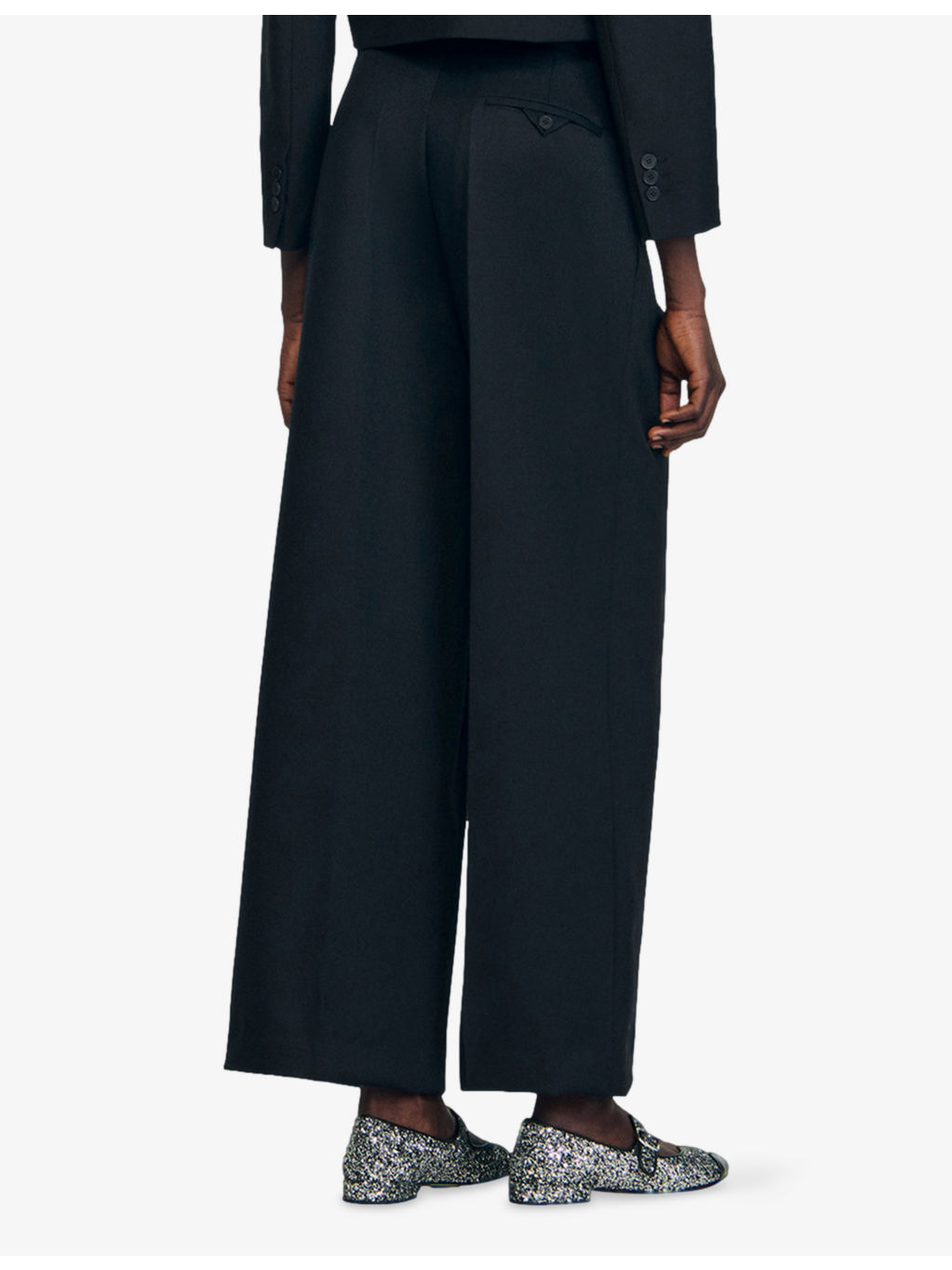 Logo-Waist Wide-Leg Wool Trousers - 4
