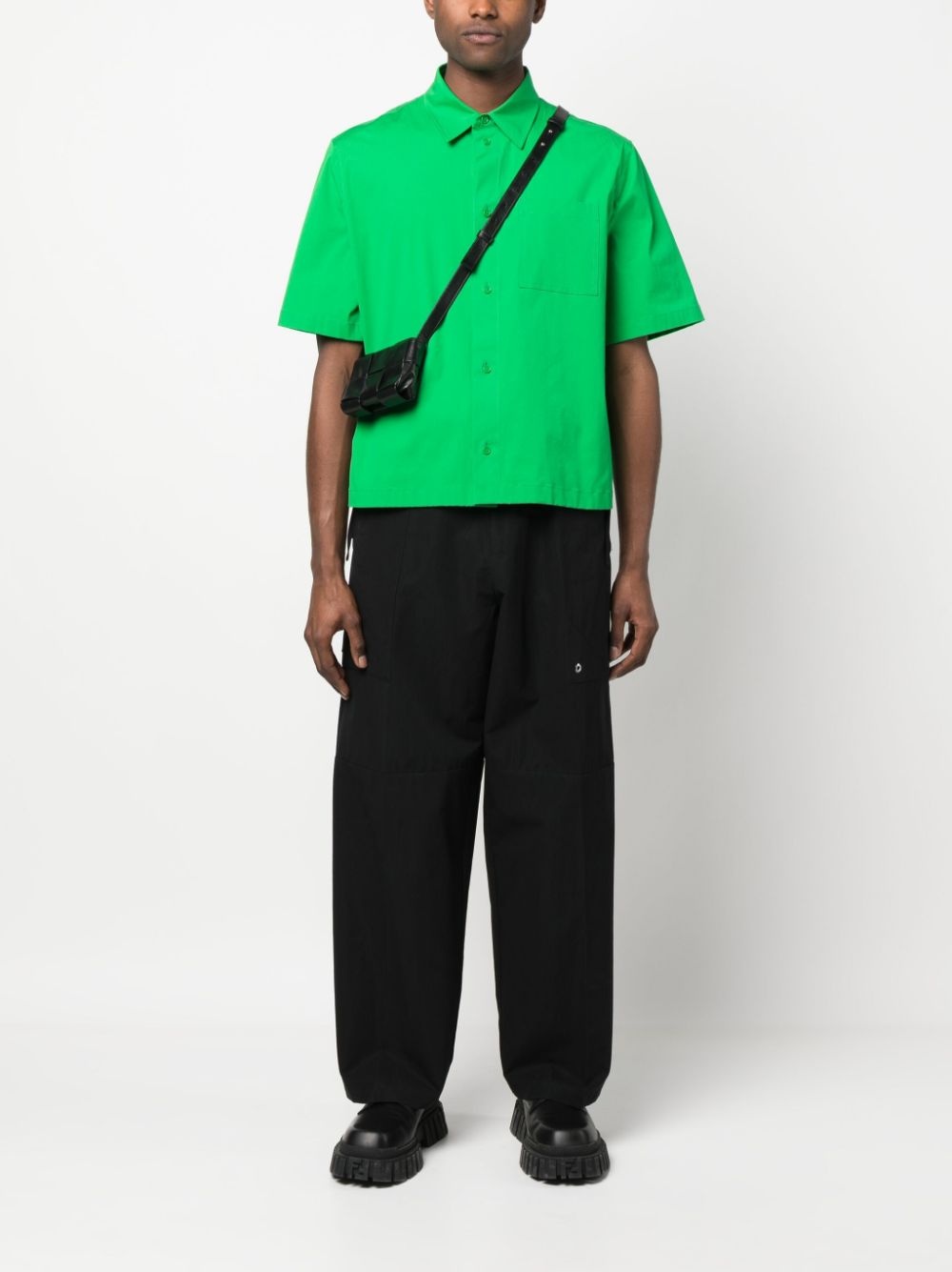 logo-patch wide-leg trousers - 2