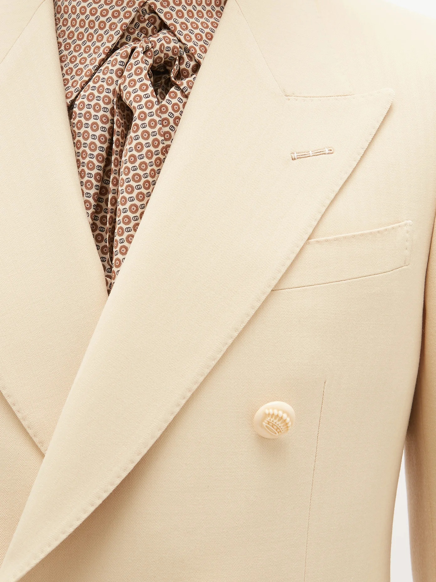 Double-breasted peak-lapel jacket - 3