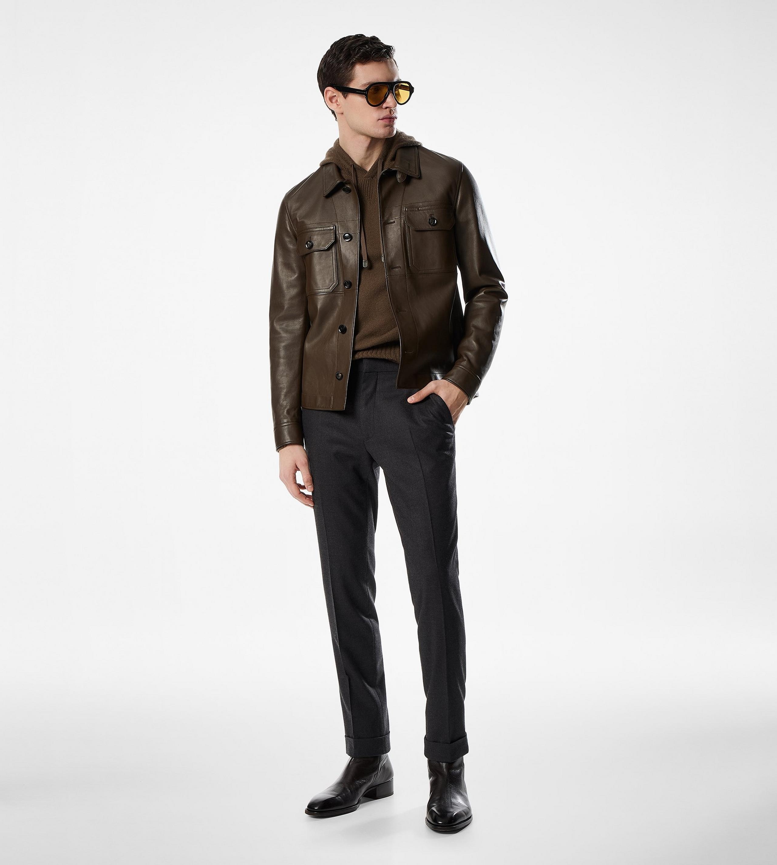 LEATHER LIGHTWEIGHT OUTERSHIRT - 2