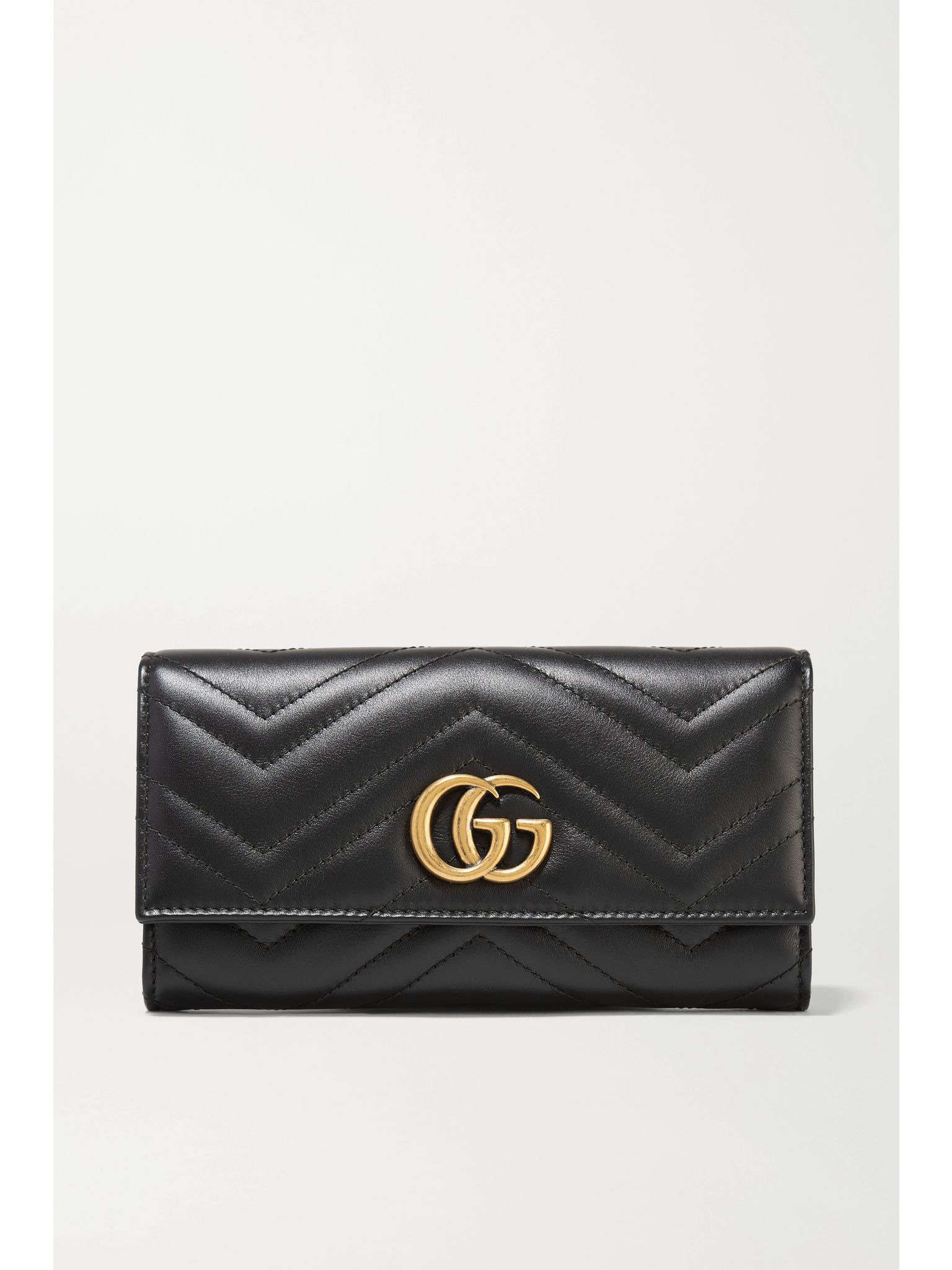 GG Marmont quilted leather wallet Black - 1