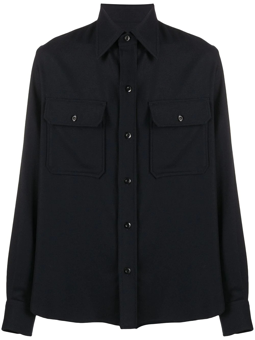 chest pockets buttoned overshirt - 1