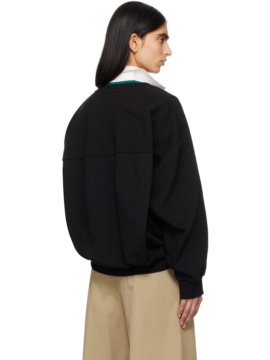 Black Brushed Cotton Sweatshirt - 3