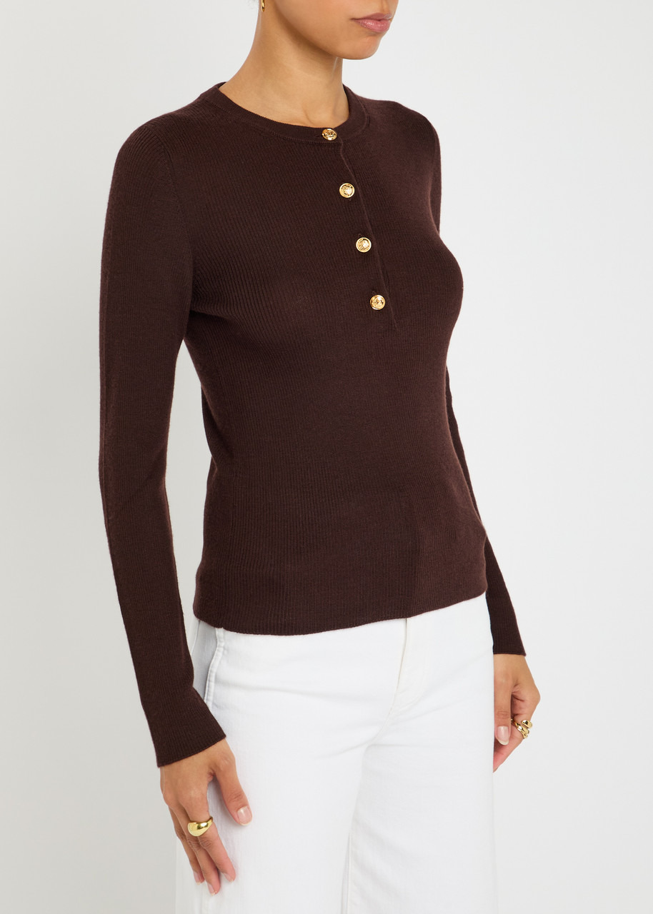 Blaze Milano Rolande Ribbed Cashmere and Silk-blend top - 2