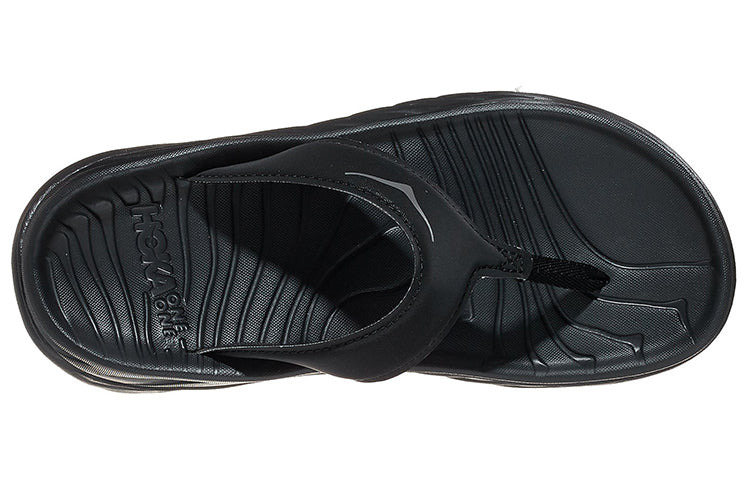 (WMNS) HOKA ONE ONE Ora Recovery Flip Slide 'Black Dark Gull Grey' 1117910-BDGGR - 4