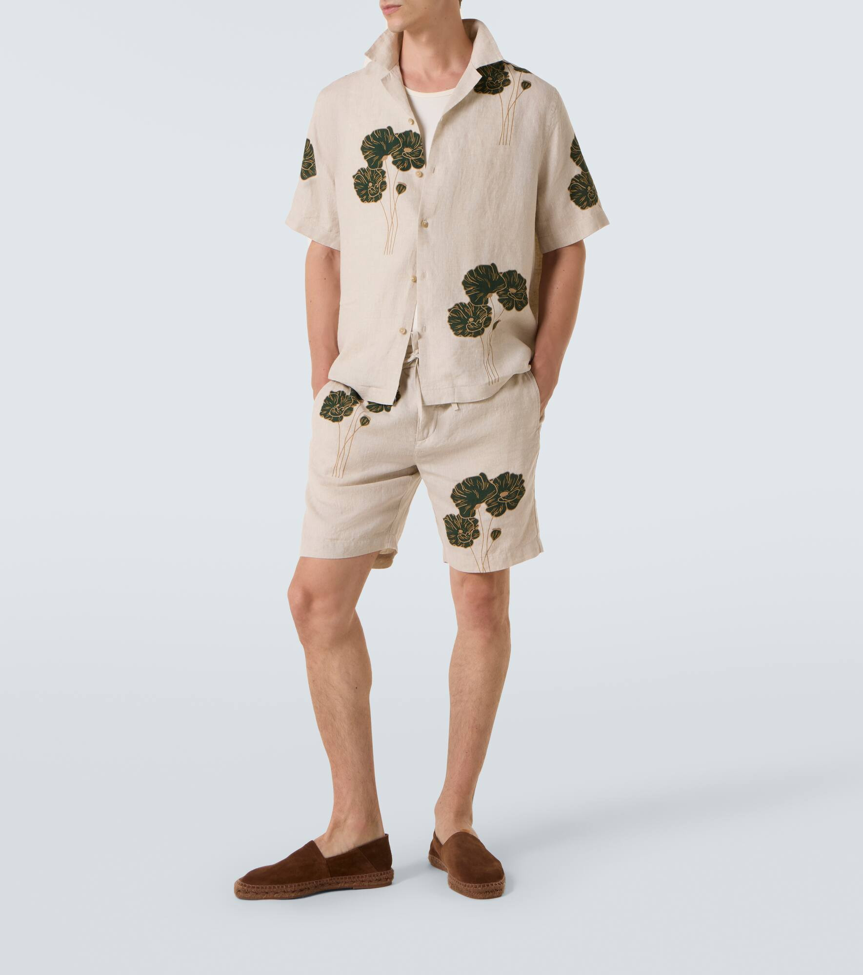 Roberto floral linen bowling shirt - 2