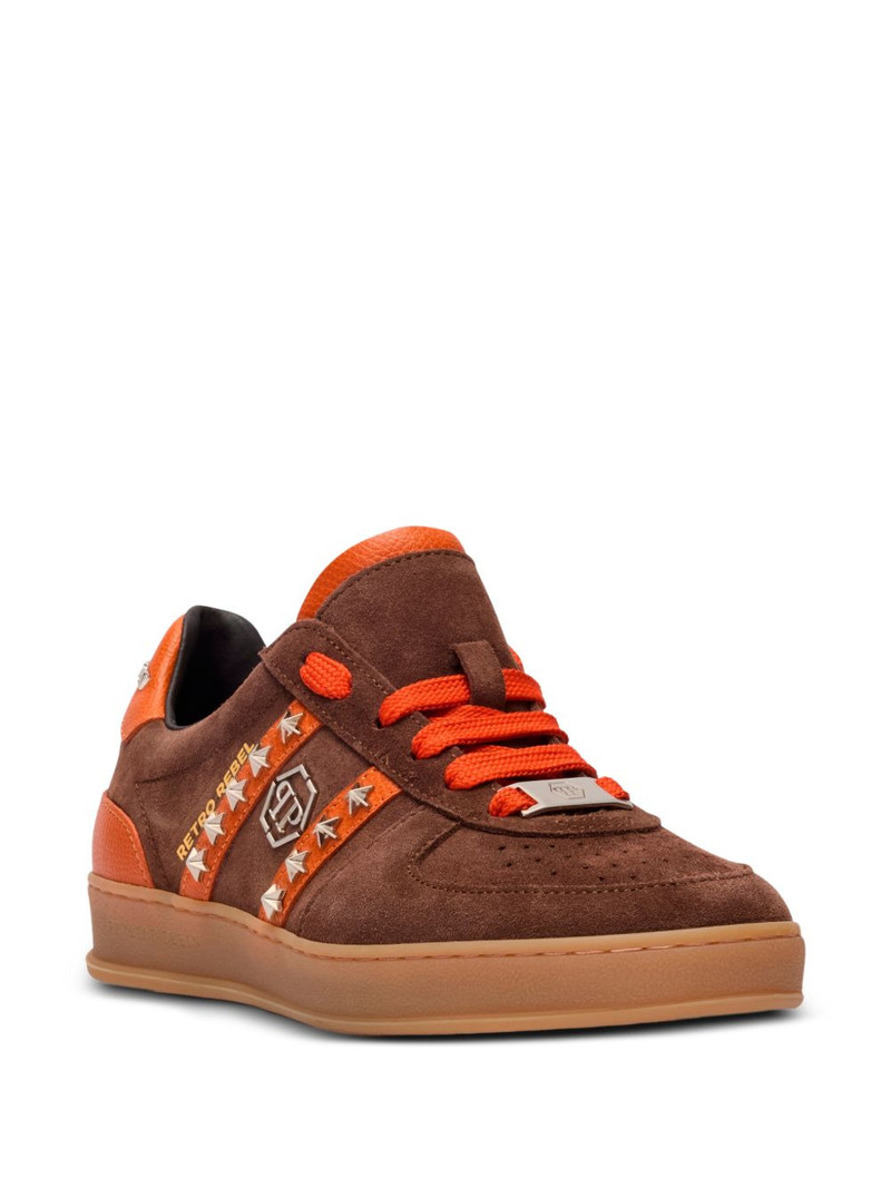 PHILIPP PLEIN Retro Rebel studded sneakers outlook