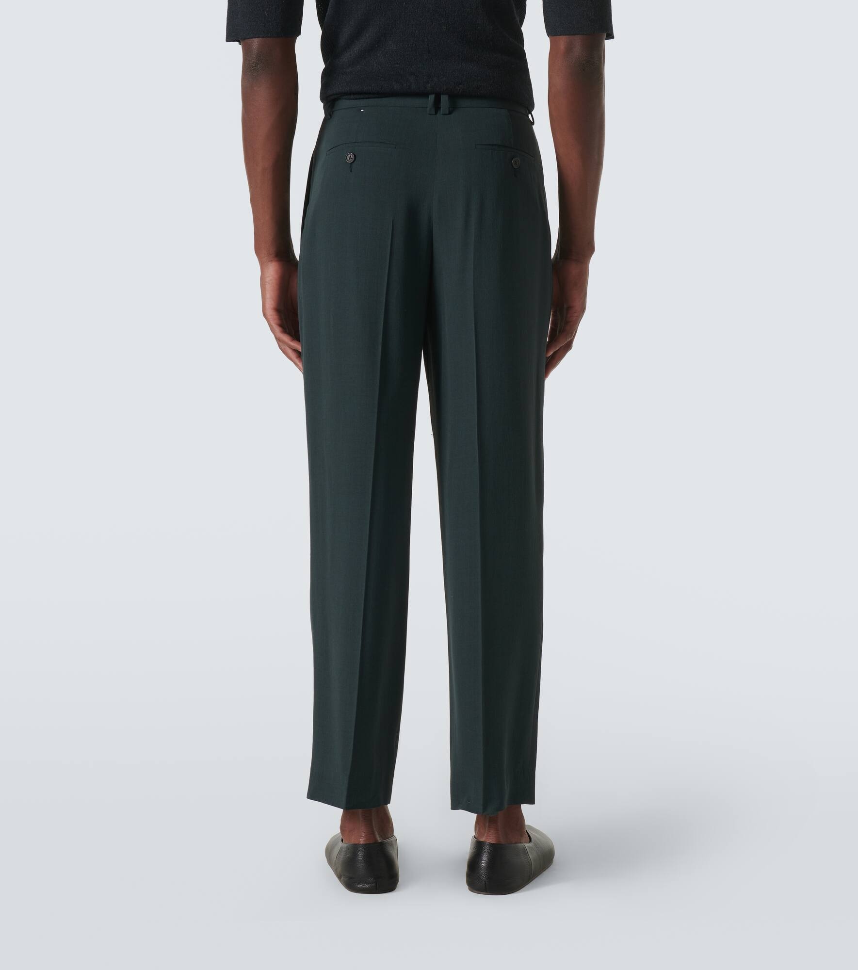 Silas wool-blend straight pants - 4
