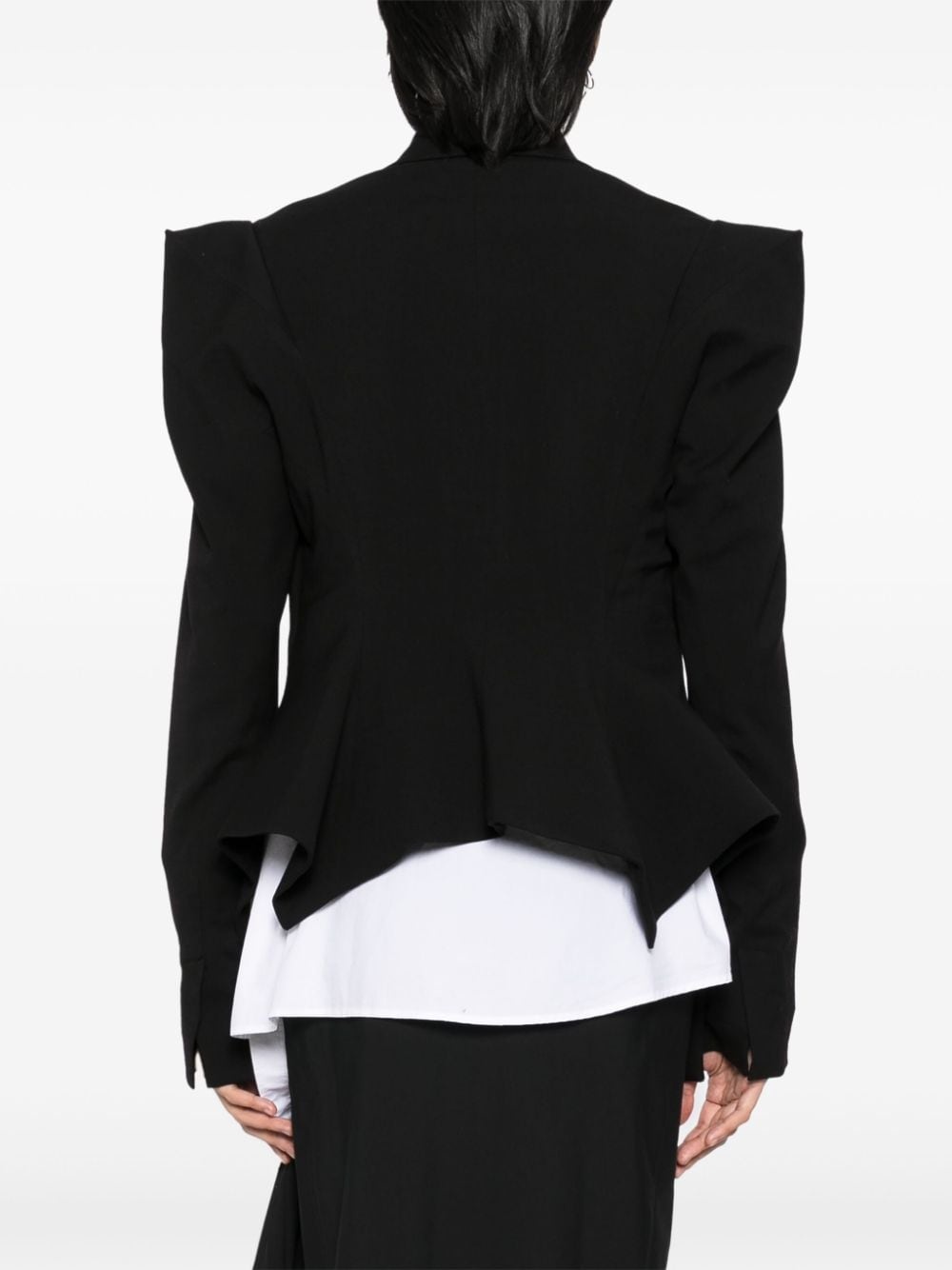 damaged gabardine-sleeved gusset jacket - 4