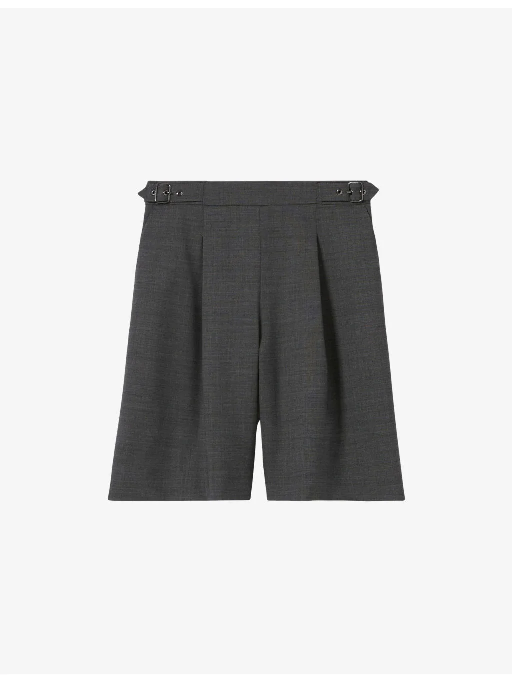 Pleated Bermuda Wool-Blend Shorts - 1