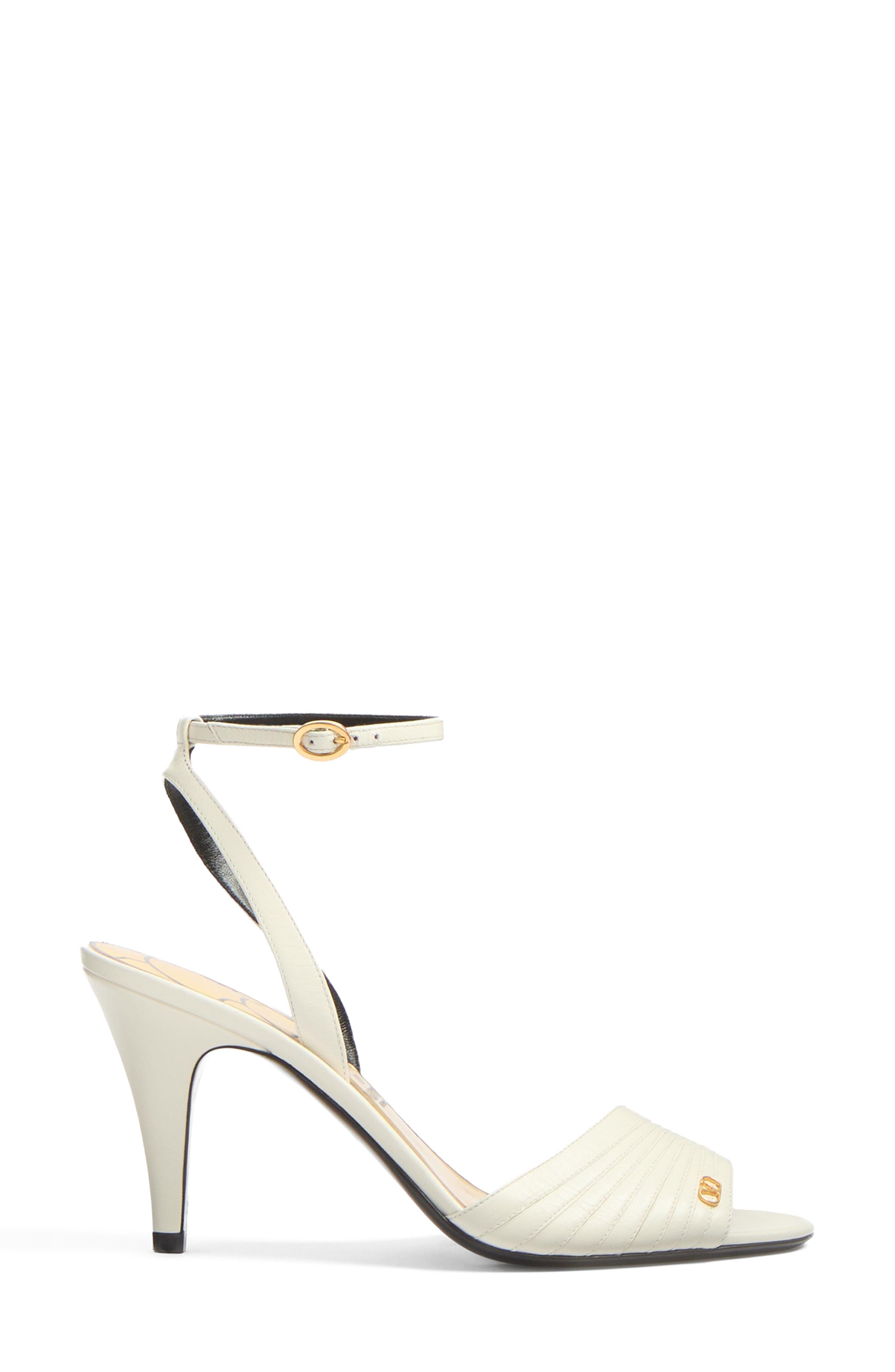 Valentino Garavani Ladycrush Ankle Strap Sandal in Ivory at Nordstrom - 4