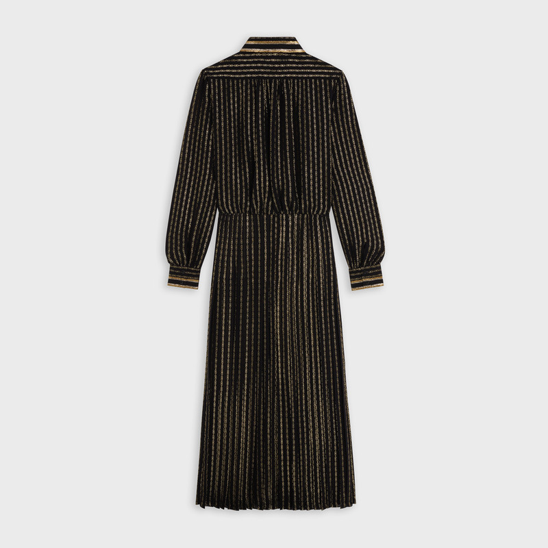 CELINE SHIRT DRESS IN 'TRIOMPHE' SILK LAMÉ outlook
