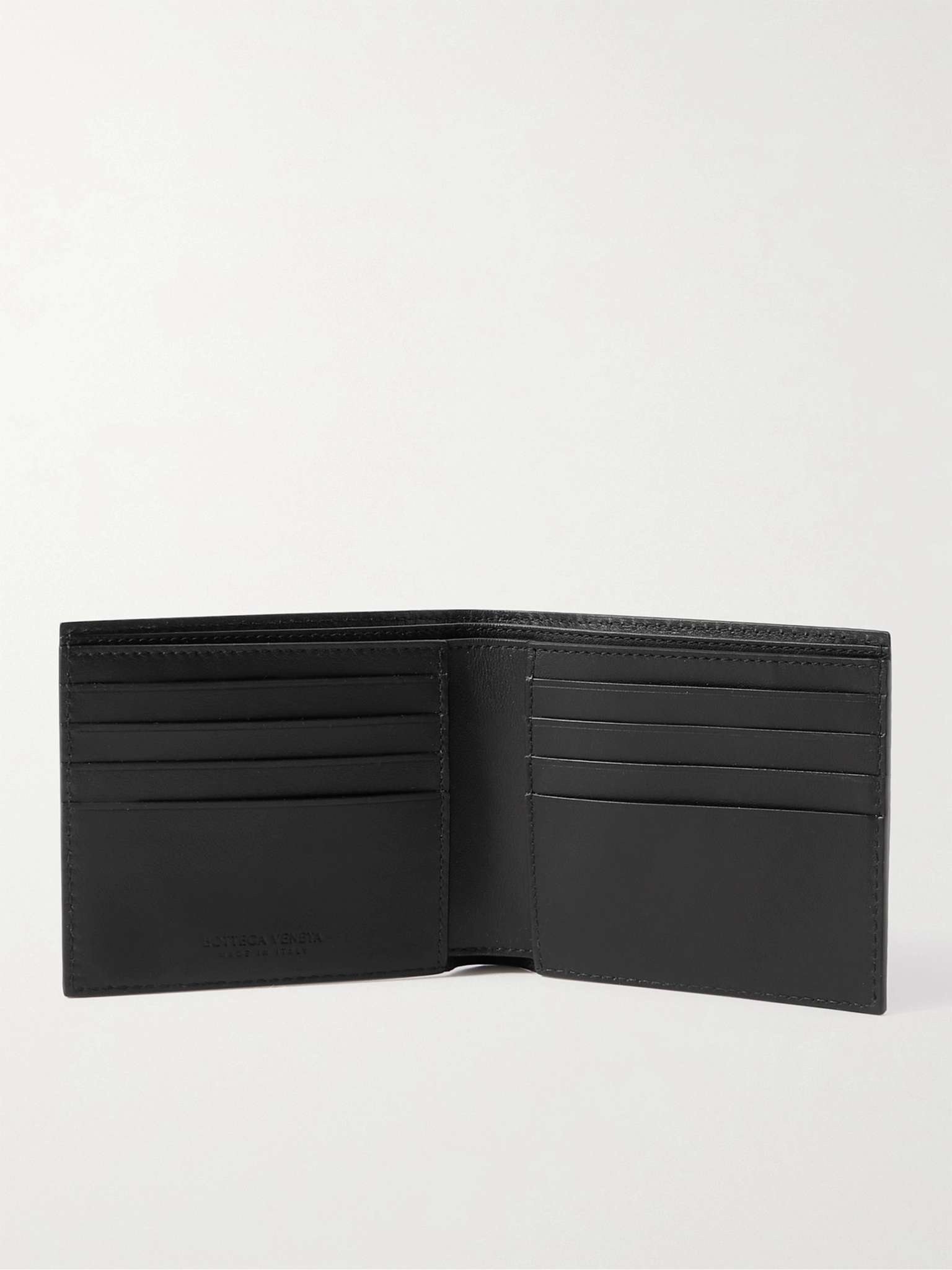 Intrecciato-Embossed Leather Billfold Wallet - 2