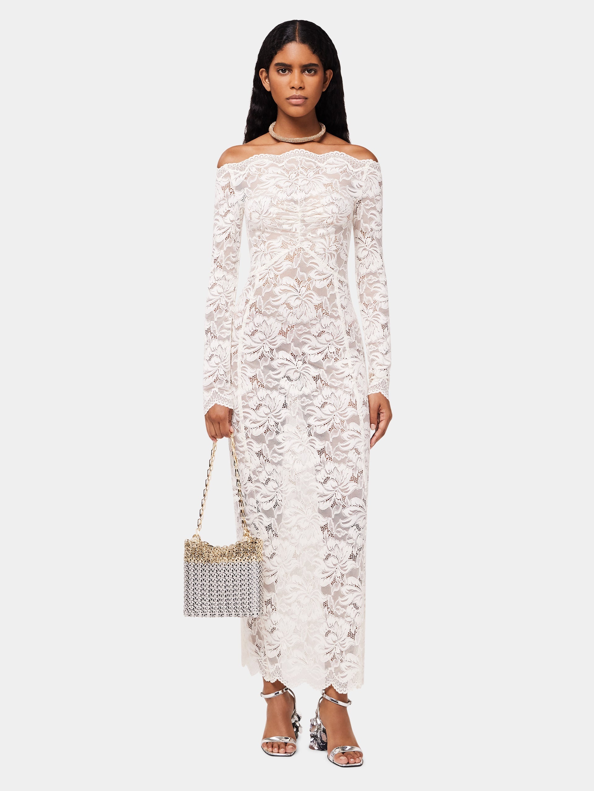 Ivory Lace Maxi Dress