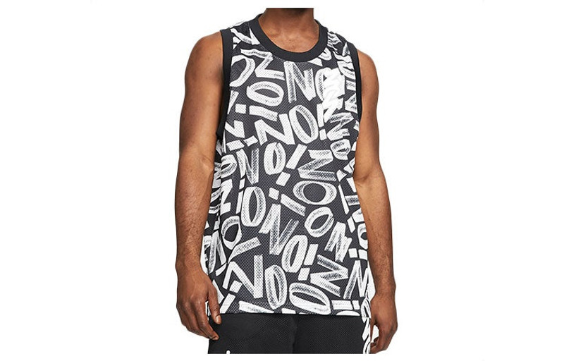 Jordan Air Jordan Dri-FIT Zion Letter Printed Basketball Sports Net Ventilate Quick-dry Vest Men's Black DH outlook