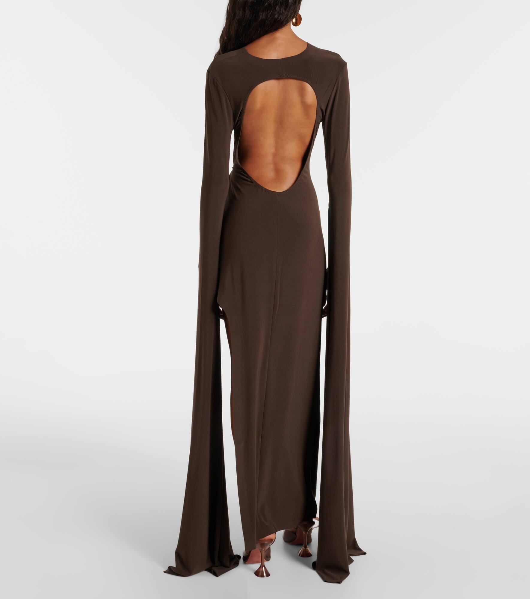 Draped jersey gown - 3