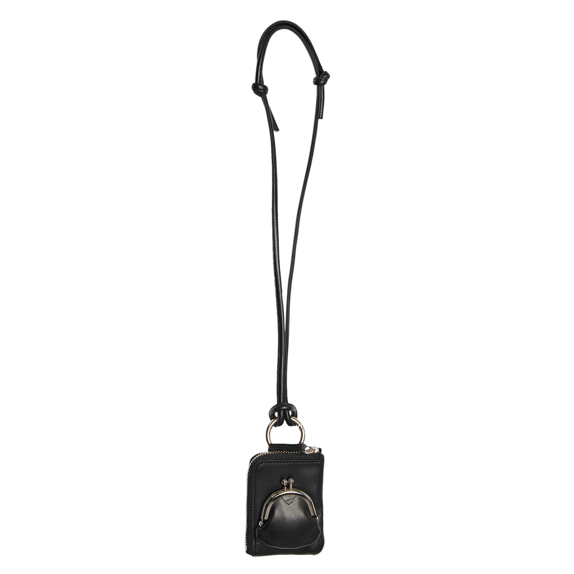 Y's Clasp Mini Wallet Necklace 'Black' - 1