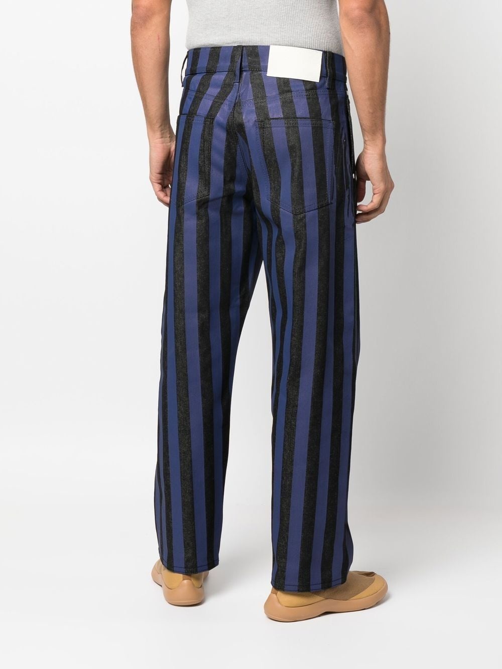striped straight-leg trousers - 4
