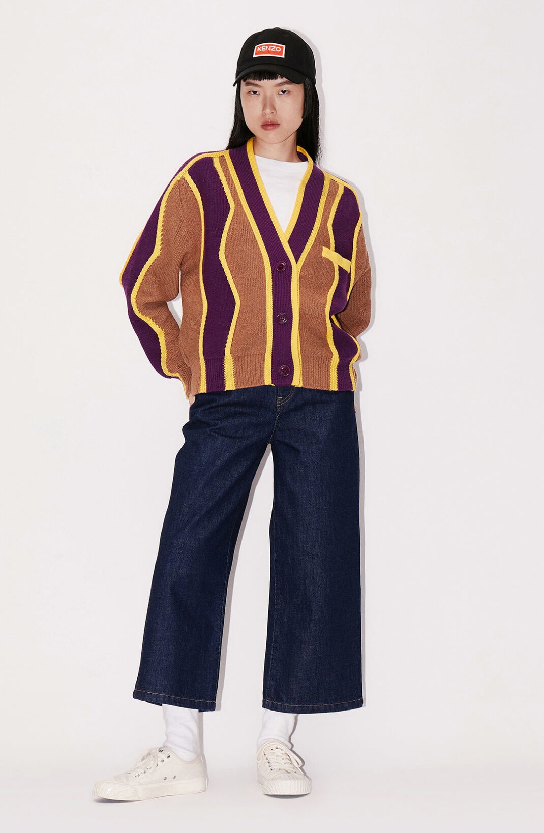 'Wavy Stripes' boxy cardigan - 3