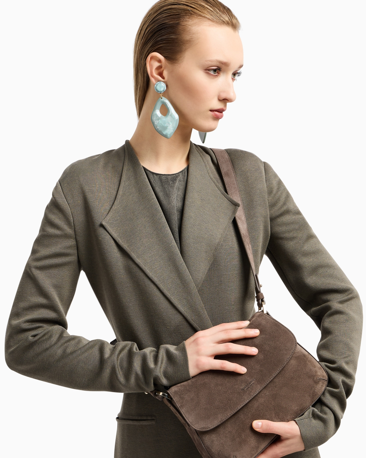 SMALL LA PRIMA SOFT SUEDE HANDBAG - 7