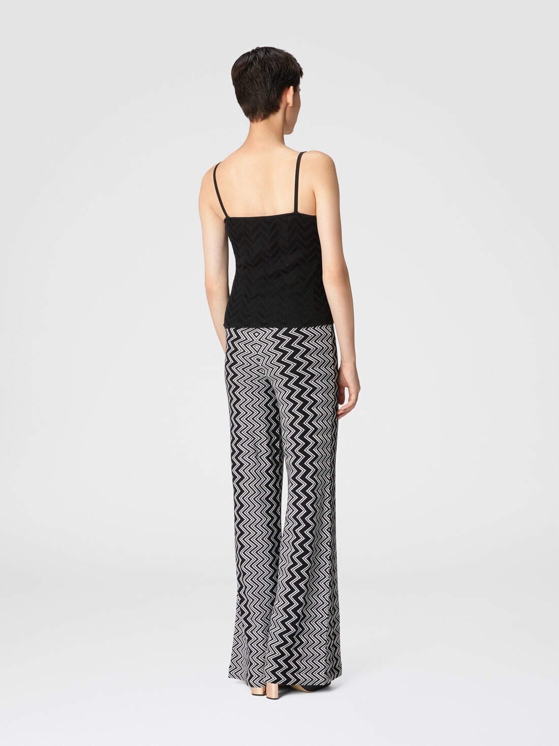 Zigzag wool and viscose trousers - 3