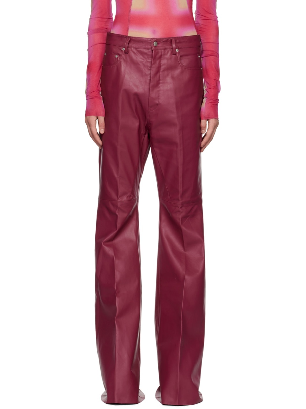 Pink Bolan Leather Pants - 1